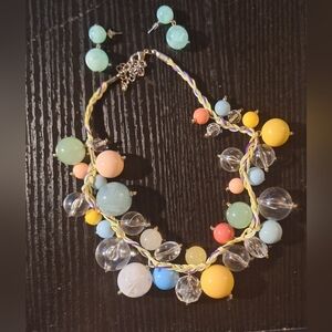 One Of A Kind Bubble Look Necklace & Earrings